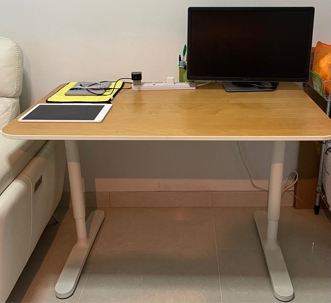 IKEA Bekant Work Desk, Furniture & Home Living, Furniture, Tables