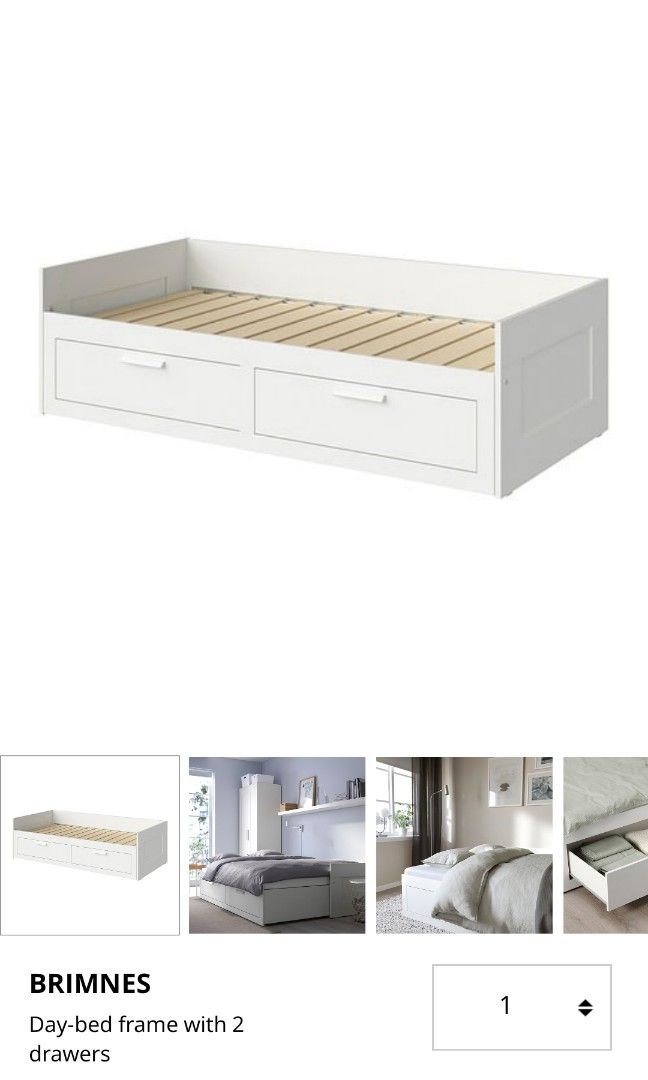ikea brimnes day bed & 2 ikea mattress, Furniture & Home Living