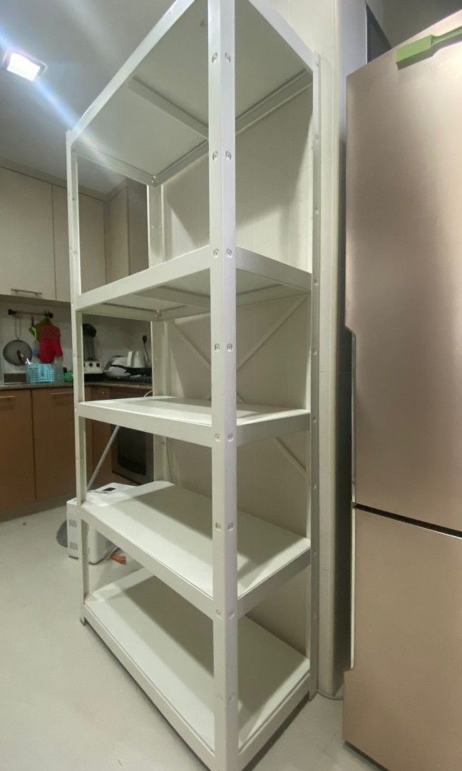 IKEA tall metal rack shelf, Furniture & Home Living, Furniture, Shelves