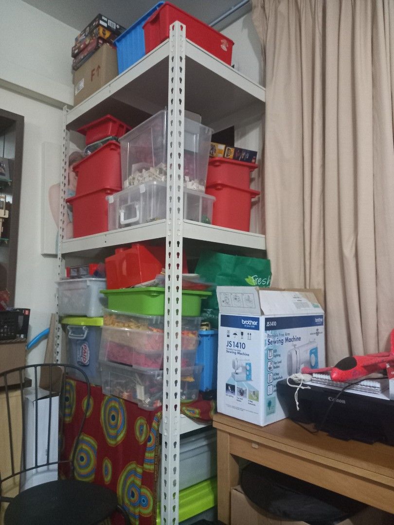 IKEA tall metal rack shelf, Furniture & Home Living, Furniture, Shelves