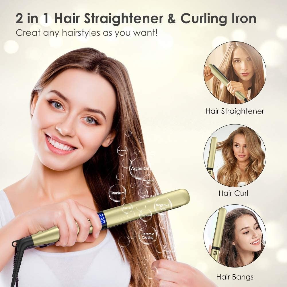 2 in 1 hair store straightener and curler uk