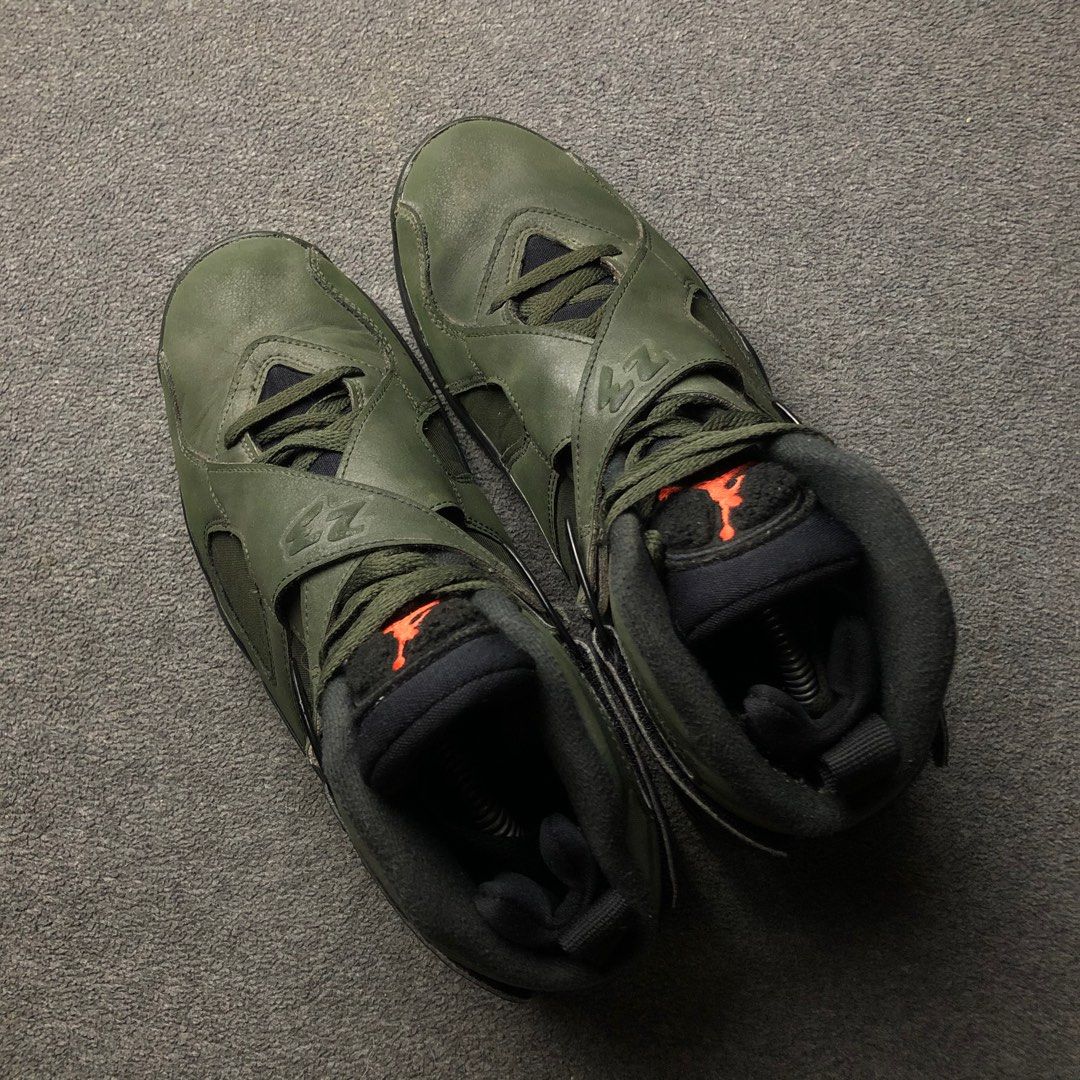 army green jordan 8