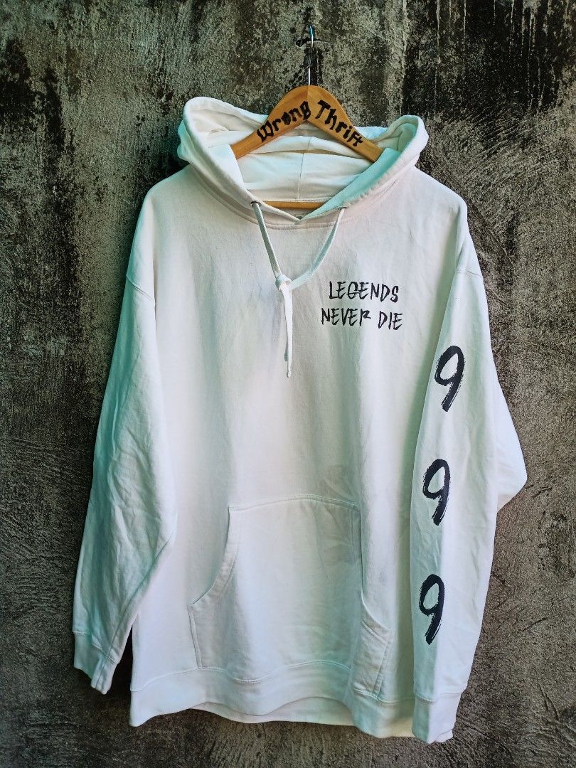 Legends never die top white hoodie