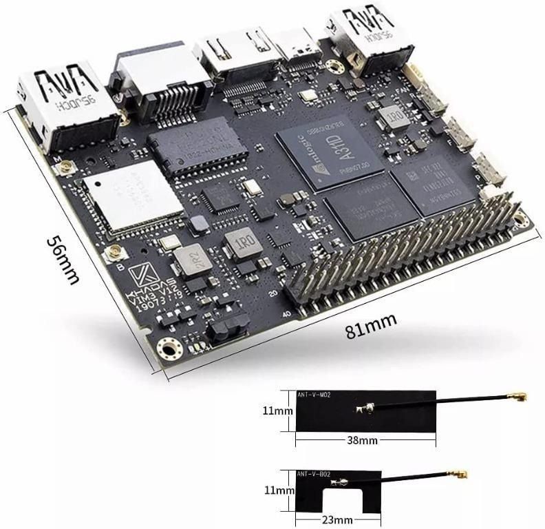 khadas VIM3 Basic Amlogic A311D Single Board Computer with 5.0 TOPS NPU ...