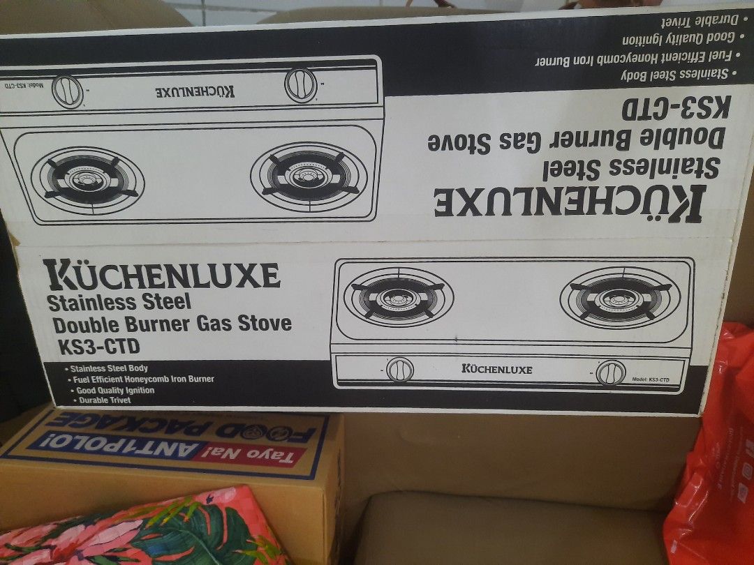 KUCHENLUXE DOUBLE GAS BURNER, Furniture & Home Living, Kitchenware