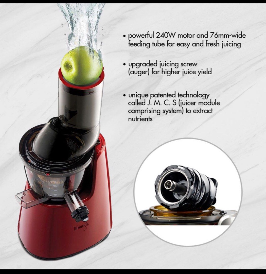 Kuvings C7000 Whole Slow Juicer with Dual Feeding Chute for Cold Press