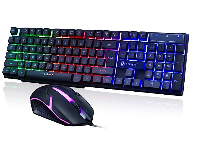 LED Gaming Keyboard with Mechanical Keyboard Feel + FREE Mouse