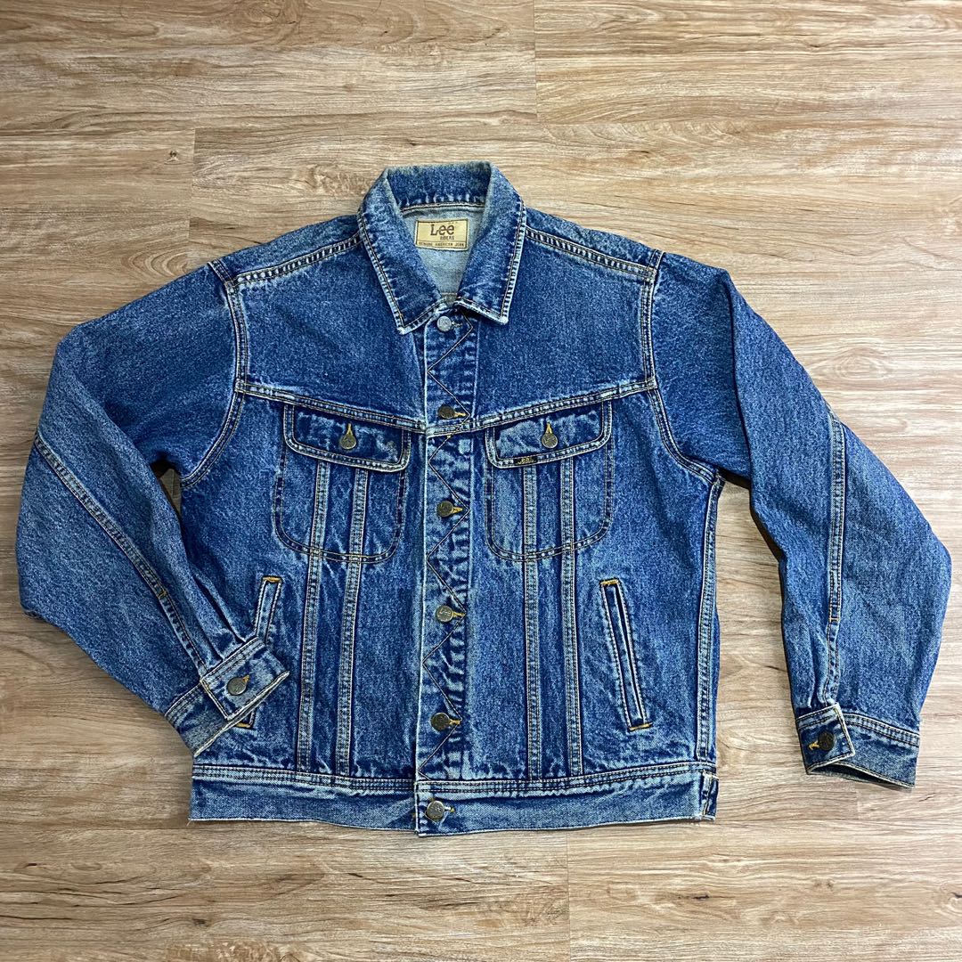 80s Lee Denim Rider Button Front Jean Jacket Medium – The Captains Vintage