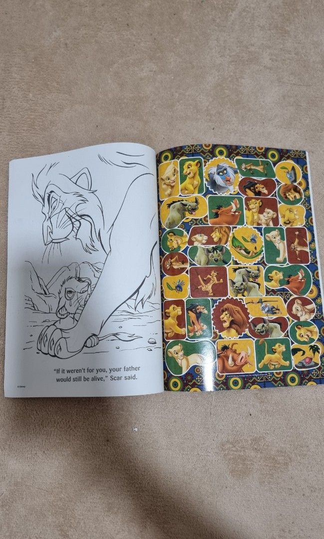 Lion King Colouring Book, Hobbies & Toys, Books & Magazines, Children's