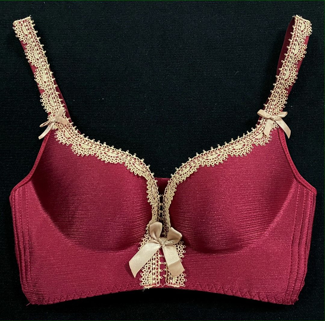 MAGENTA SEMICORSET STYLE BUSTIER BRA, Women's Fashion, Undergarments