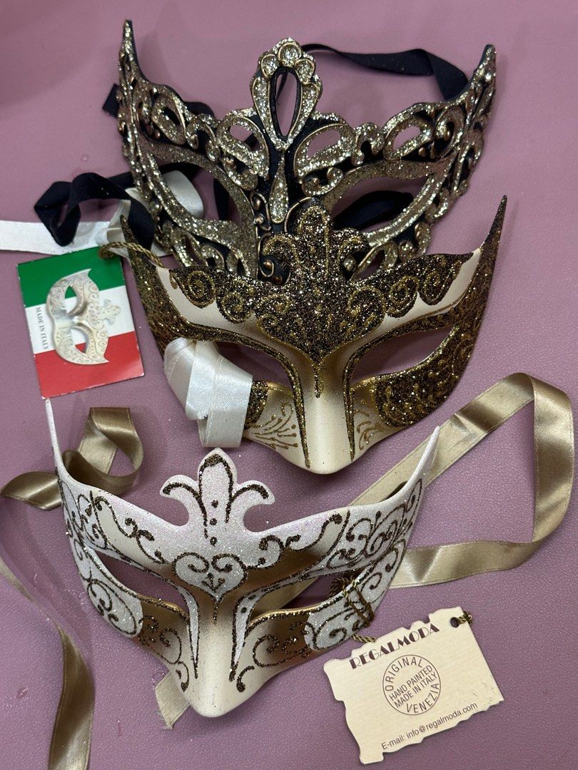 Masquerade Mask Made in Italy, Health & Nutrition, Face Masks & Face Shields on Carousell