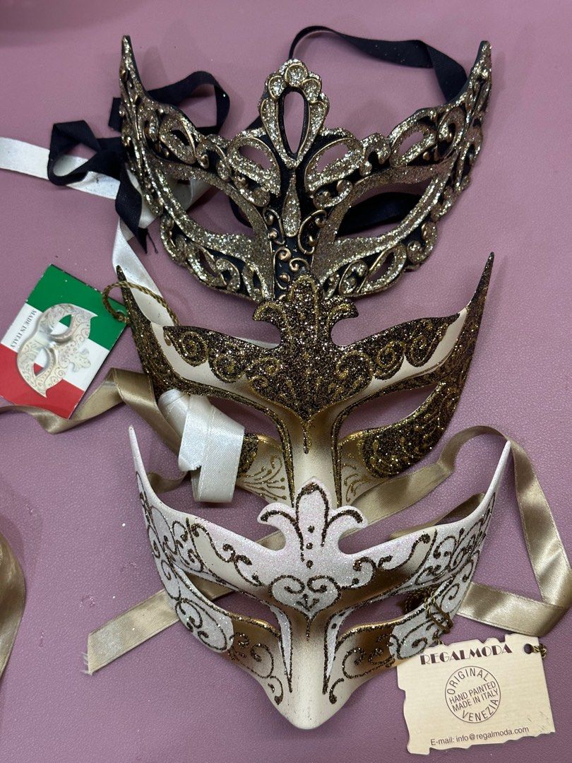 Masquerade Mask Made in Italy, Health & Nutrition, Face Masks & Face Shields on Carousell