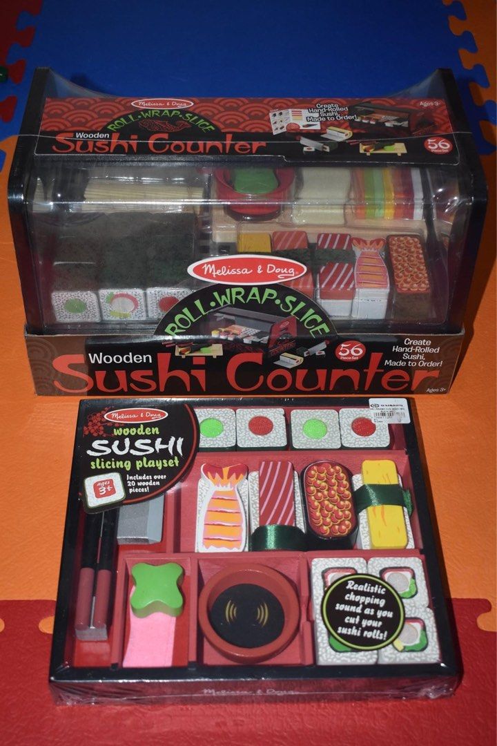 Melissa & Doug Sushi counter playset (Category: Kids Toys) located in Makati City. Submitted by jfashionstar04-81002 (Listing ID 1212051423, Image 1). Description: Melissa & Doug Sushi Counter Playset Price: 6k.