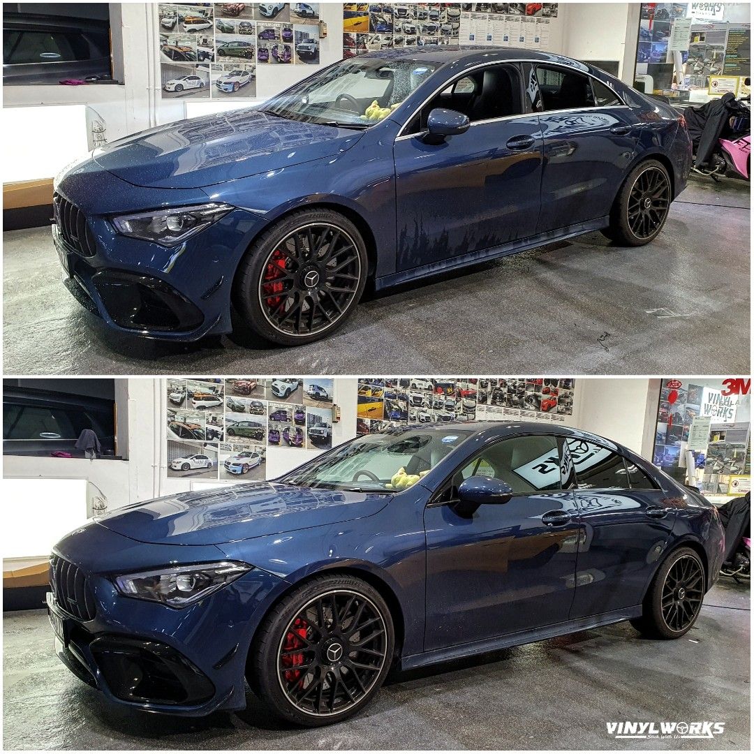 Mercedes Window Frame Trims Dechrome Wrap Gloss Black Vinyl Sticker