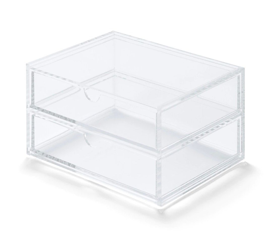 MUJI Acrylic Box Jewelry Accessories Drawer Organiser, Women's Fashion