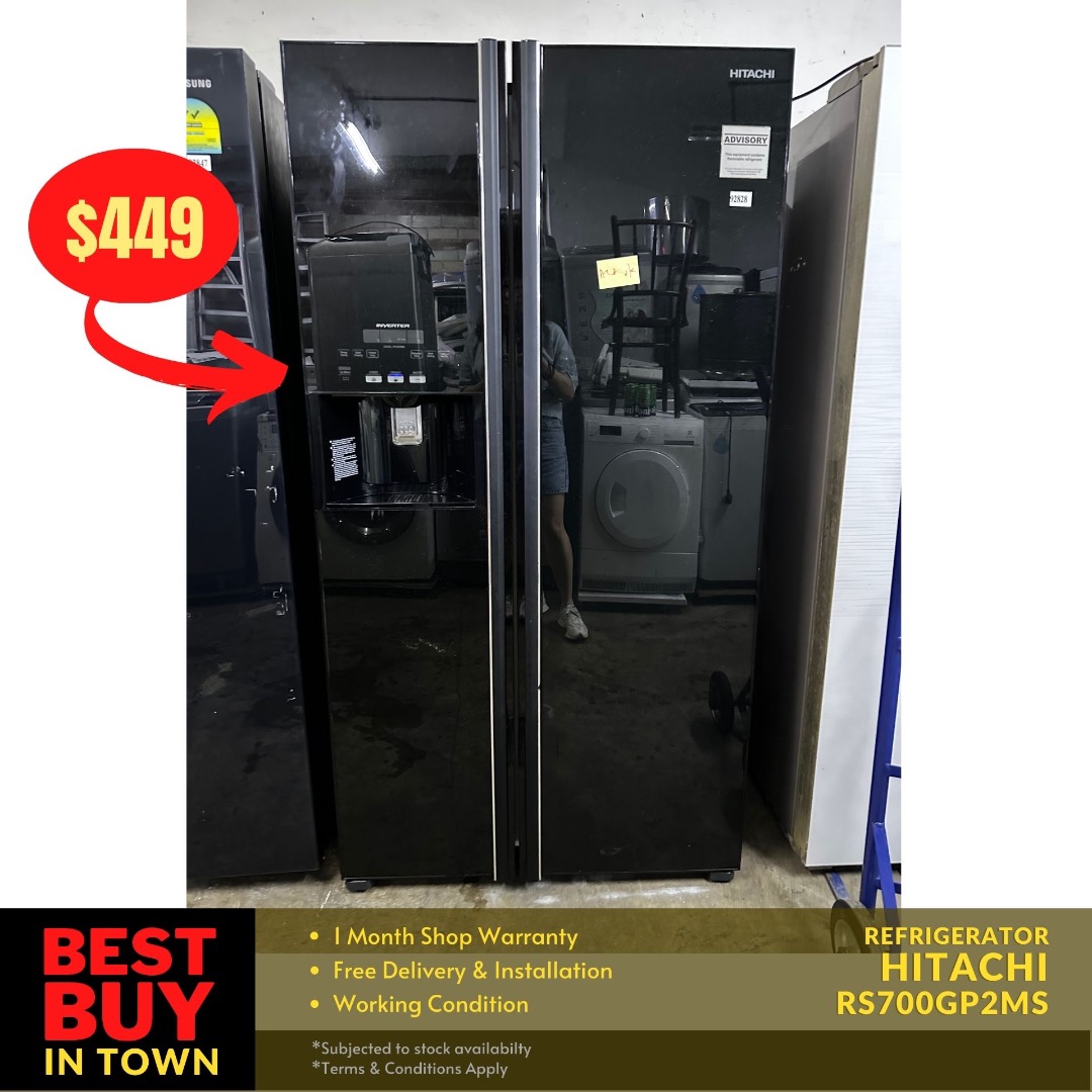 MUST BUY! Hitachi SidebySide Door Refrigerator RS700GP2MS (92828), TV
