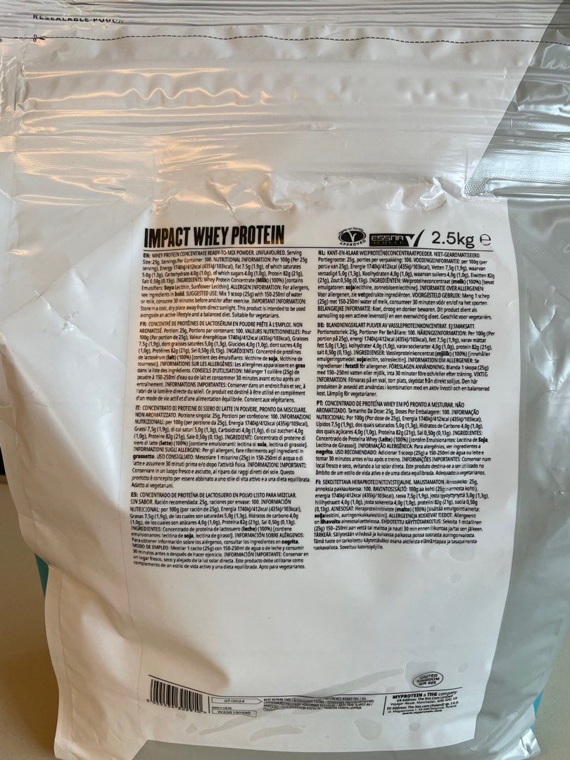 My Protein Impact Whey Protein , Health & Nutrition, Health Supplements ...