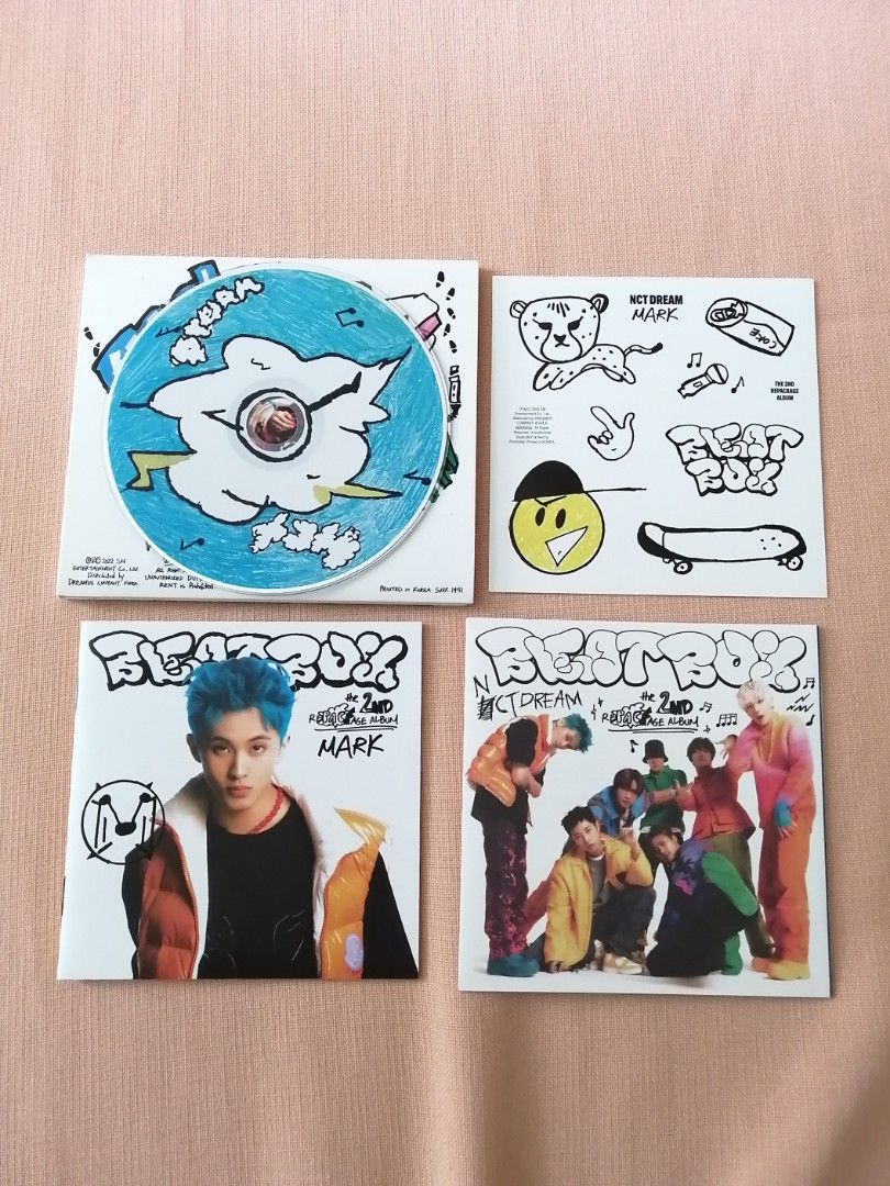 NCT DREAM Beatbox DIGIPACK MARK Version UNSEALED (Category: CDs & DVDs) located in Cabuyao City. Submitted by unlabeled.apparel (Listing ID 1211903359, Image 3). Description: Complete inclusions without PC can do sco but with additional 10 due to orangeapp fees location: Cabuyao Laguna rfs: decluttering.