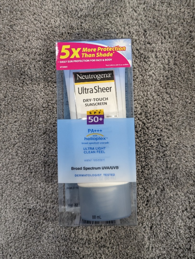 Neutrogena Ultra Sheer Sunscreen SPF 50+, Broad Spectrum UVA/UVB PA++++