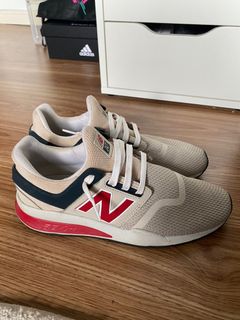 New balance 247 grey morn with team red hot sale