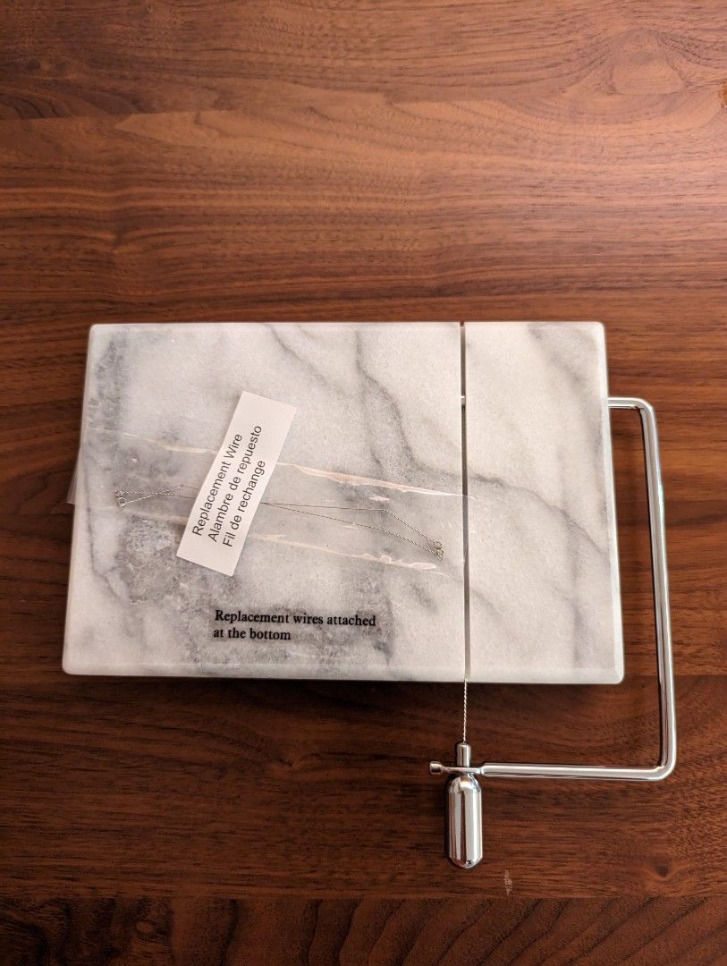 New Crate and Barrel French kitchen marble cheese slicer., Furniture & Home Living