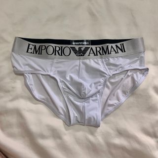 New! EA Armani ice silk men's underwear - white brief (fit M size)