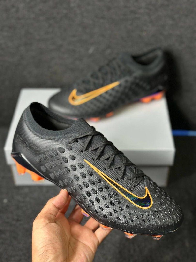 Nike Flyknit Ultra Orange Black Boots Kasut Bola Padang Men s