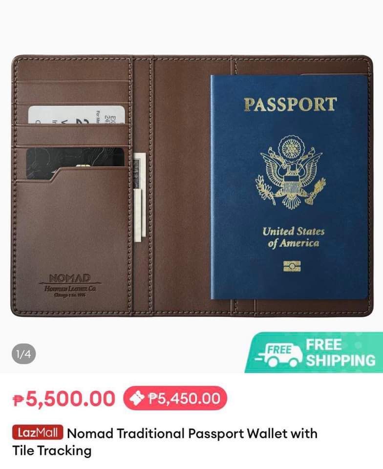 Nomad Passport Holder (Category: Wallets & Card Holders) located in Quezon City. Submitted by lovingmamaofone (Listing ID 1211891790, Image 2). Description: .
