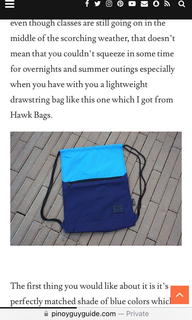 Hawk hot sale string bag