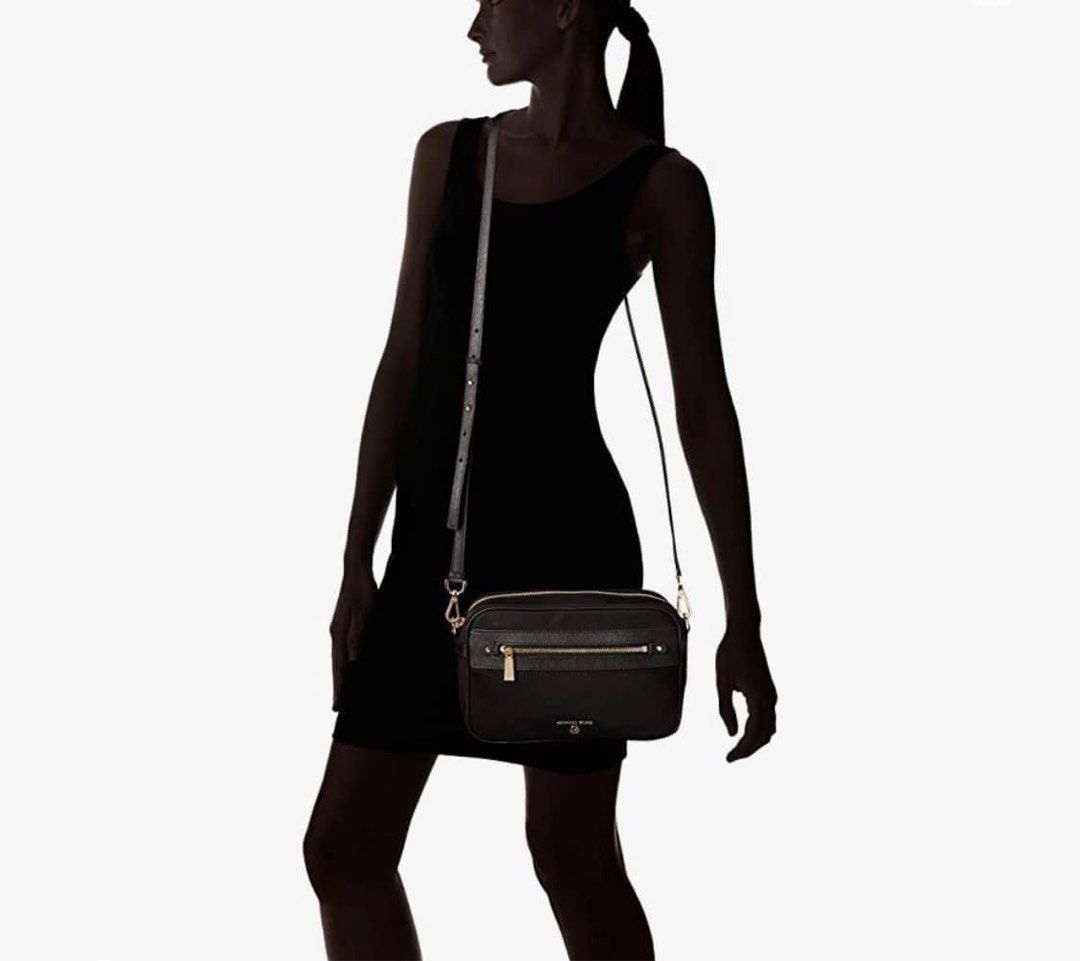 Original MK Gabardine large nylon crossbody bag, Women's Fashion, Bags