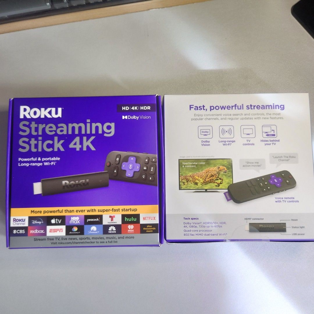Original/Sealed Roku Streaming Stick 4K, TV & Home Appliances, TV ...