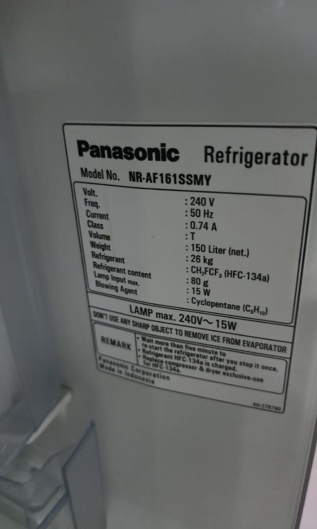 Panasonic Freezer Peti Ais 150L used, TV & Home Appliances, Kitchen
