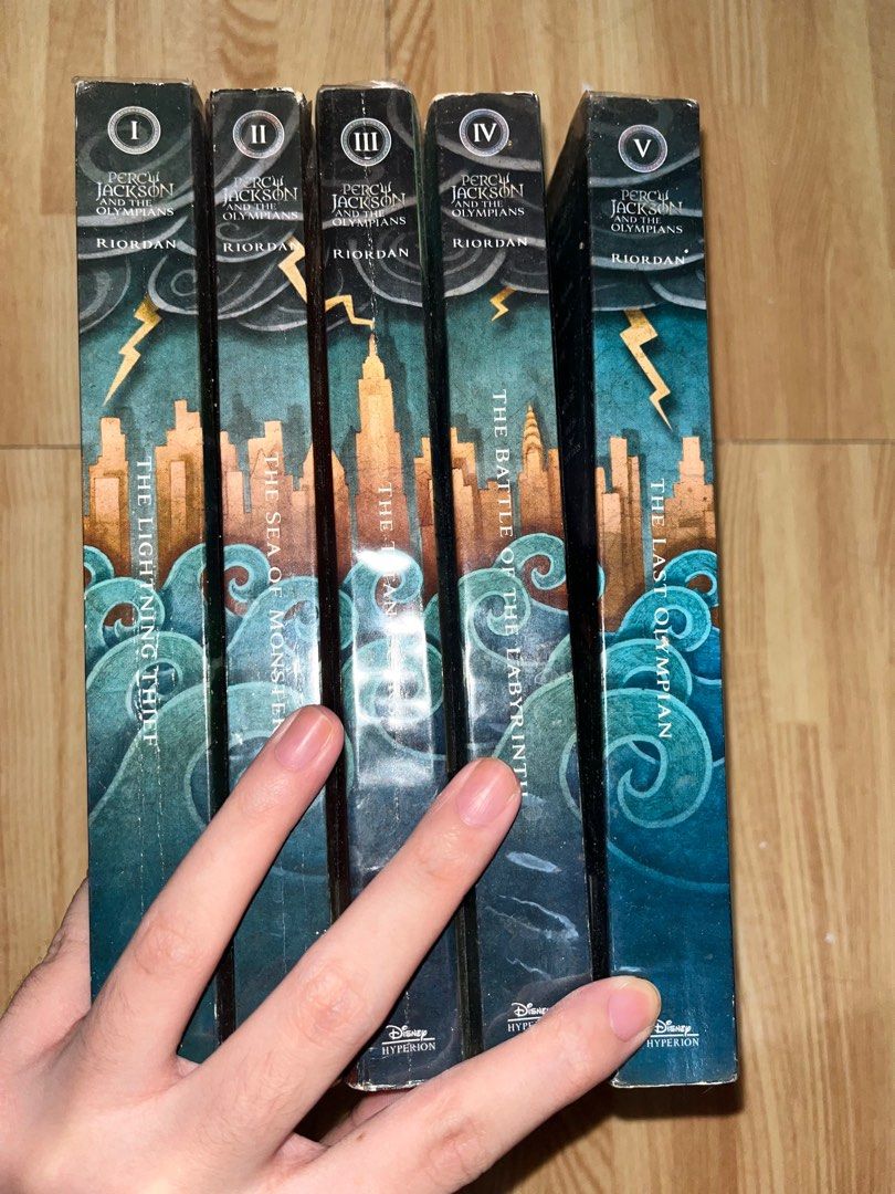 Percy Jackson and The Olympians book set (Rick Riordan), Hobbies & Toys ...