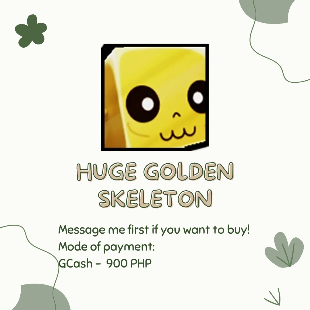 PET SIMULATOR X HUGE GOLDEN SKELETON, Video Gaming, Video Games, Others