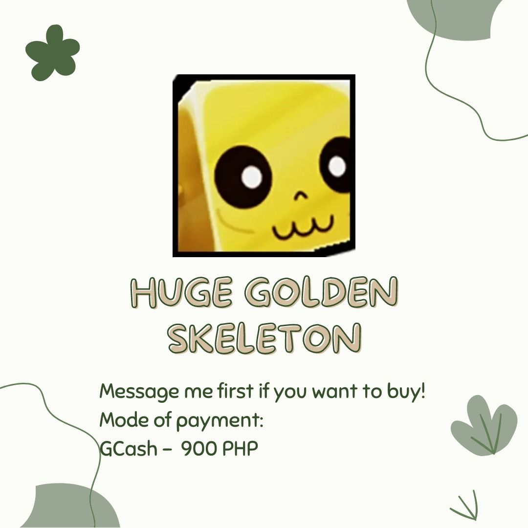 PET SIMULATOR X HUGE GOLDEN SKELETON, Video Gaming, Video Games, Others