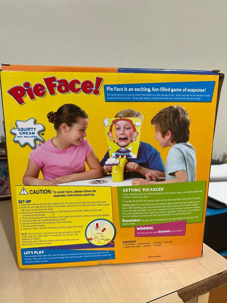 Pie Face Game, Hobbies & Toys, Toys & Games on Carousell