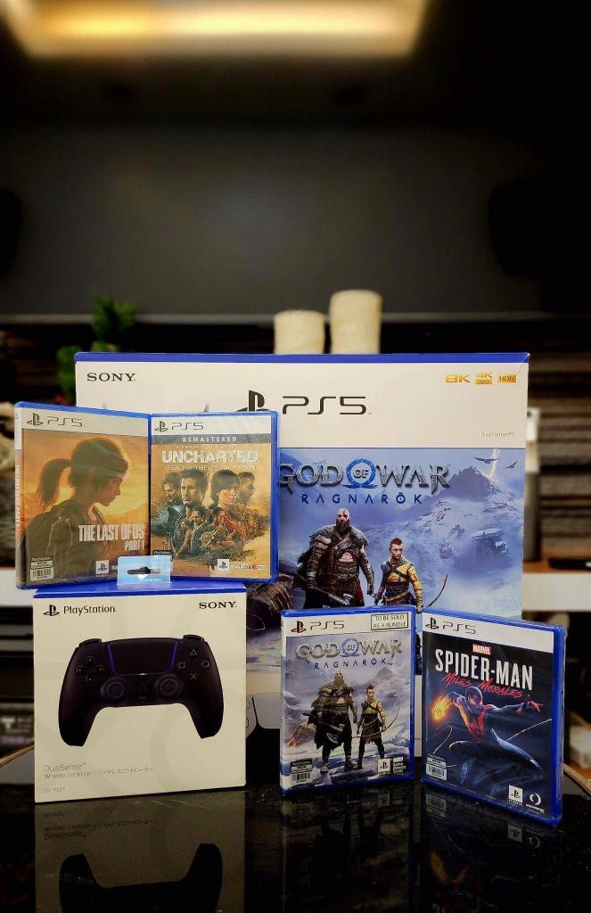 PS5 God of War bundle (Category: PlayStation) located in Paranaque City. Submitted by andcolli (Listing ID 1212024602, Image 3). Description: 46k Negotiable PS5 God of War bundle Complete with extra dual sense controller (black) Incl. Receipt of proof of purchase 4 Games included: 1) God of war ragnarok 2) Spiderman Miles Morales 3) The last of Us Part 1 4) Unchartered legacy of thieves collection Date of Purchase : Dec 3, 2022 ( still under warr