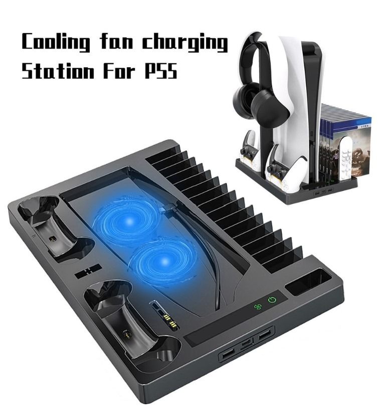 for PS5 Slim Host Wall Mounted Cooling Fan Bracket for PS5 Game