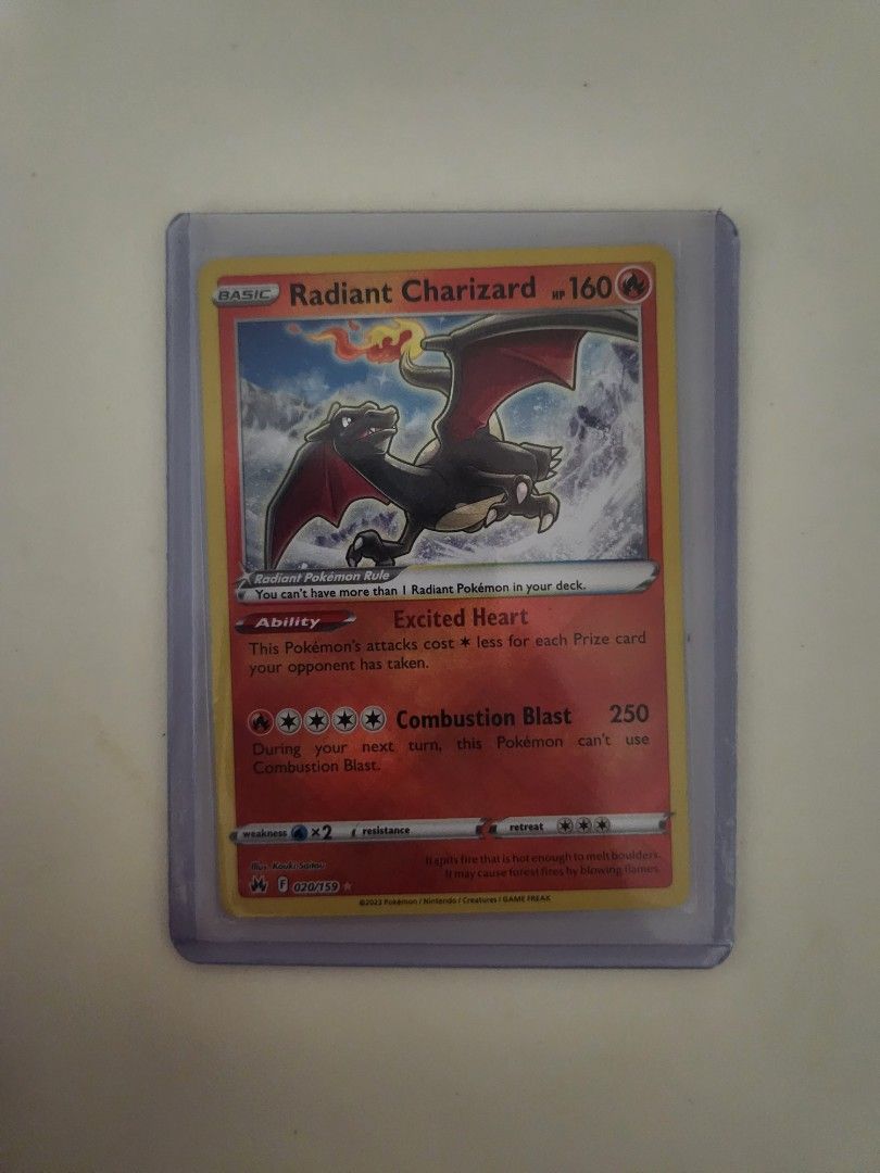 pokemon tcg crown zenith 020 159 radiant charizard card 020/159 PSA 10 TBC Games Colorless Retreat Cost Radiant Charizard 2023 Pokmon Sword