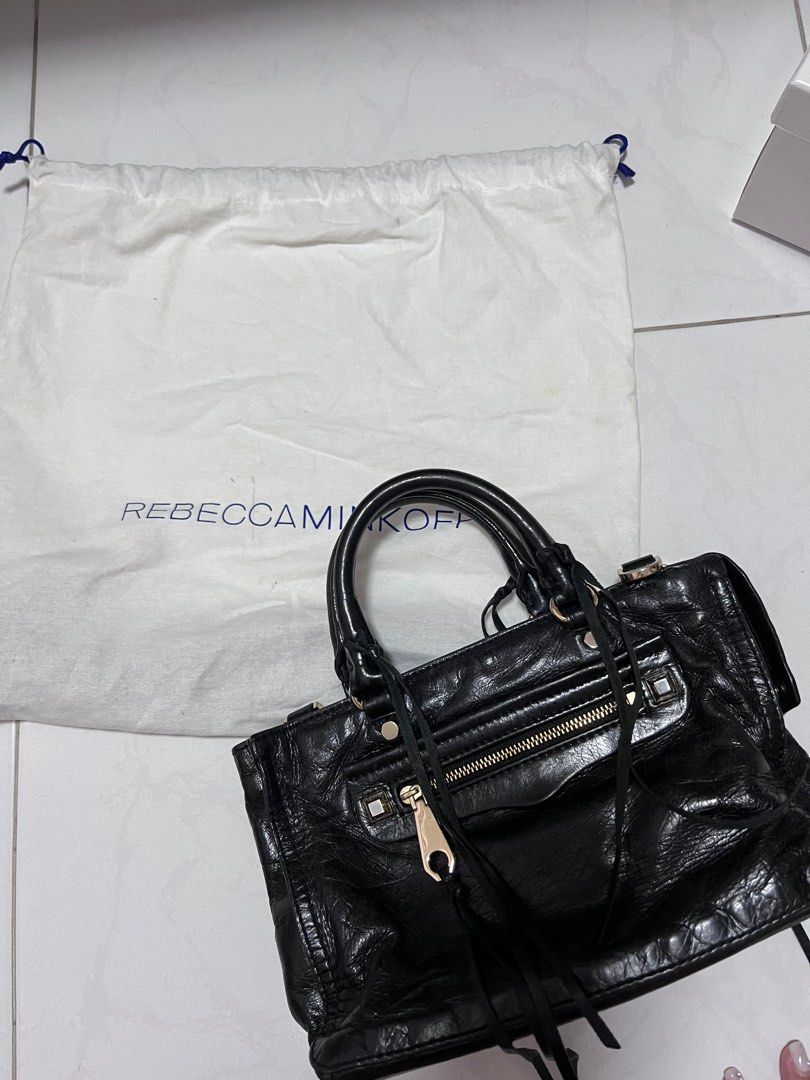 Rebecca minkoff clearance black leather bag