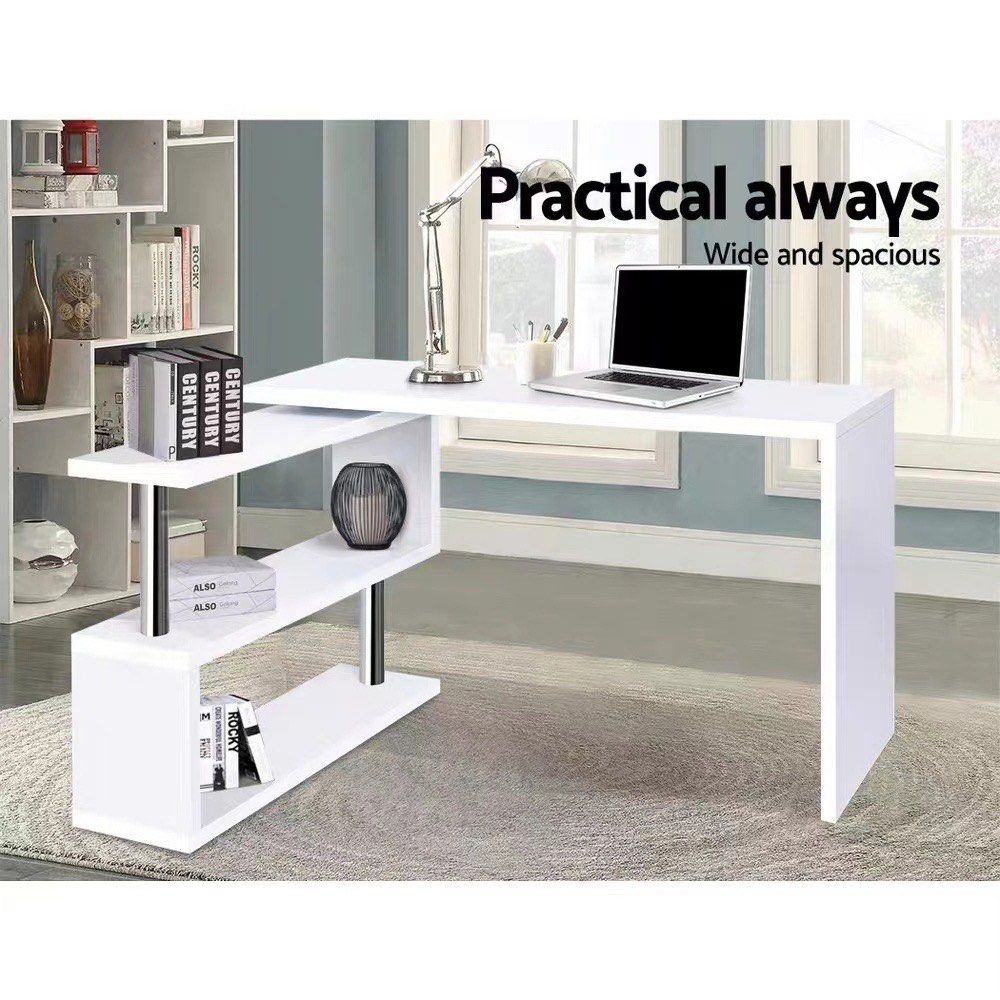 Rotate PC Table Corner Desk Computer Desktop Desk, Furniture & Home