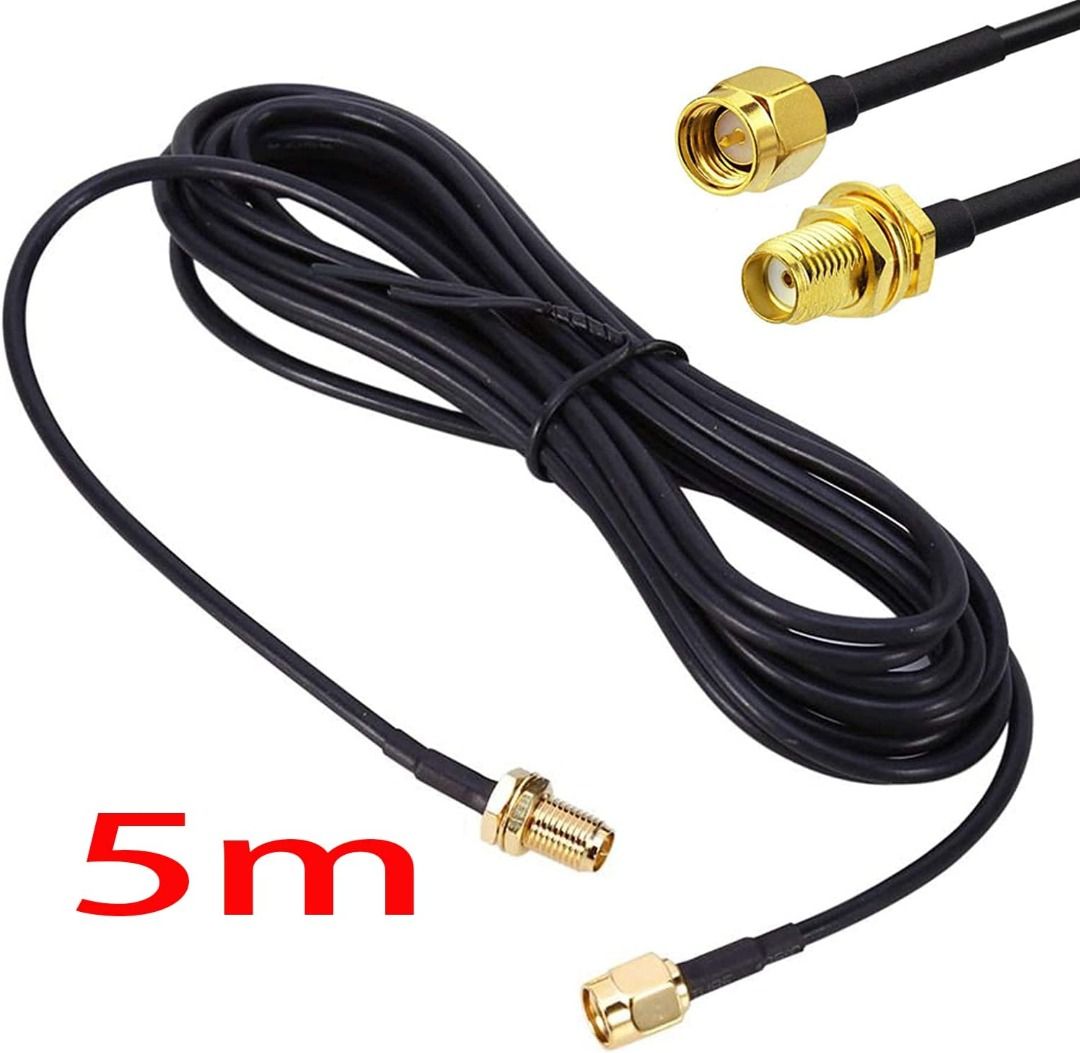 RUNCCI-YUN Sma Cable 2 X 5m,Wifi Antenna Extension Cable,Rg174