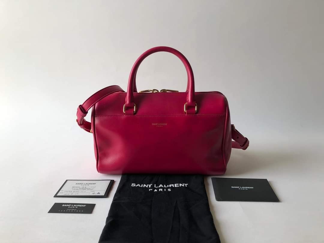Saint Laurent Classic Baby Duffle Bag in Red