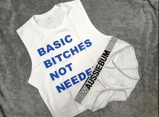 [SET] New! D.M CROP TOP + Aussiebum men's underwear brief (fit M)