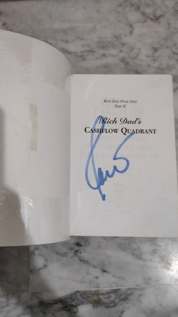 Signed Copy Cashflow Quadrant - Robert Kiyosaki, Hobbies & Toys