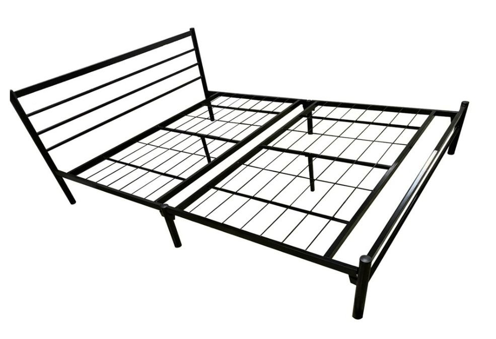 Simplicity Queen Size Metal Bed Frame (Available in 2 Color), Furniture