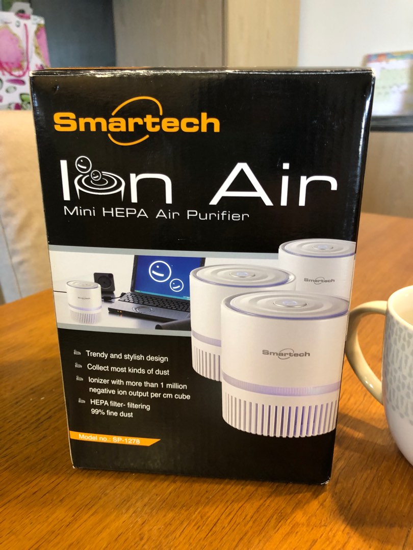 Smartech Ion Air mini HEPA Purifier, 家庭電器, 空氣清新機及抽濕機 Carousell