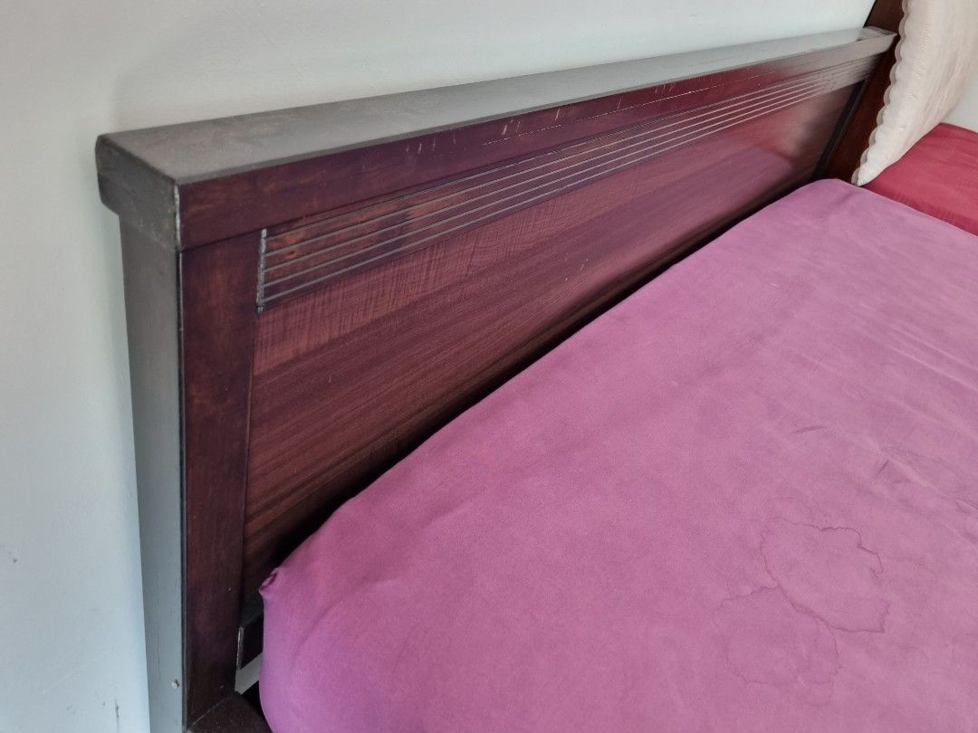 Solid Wood Bed Frame King Size, Furniture & Home Living, Furniture