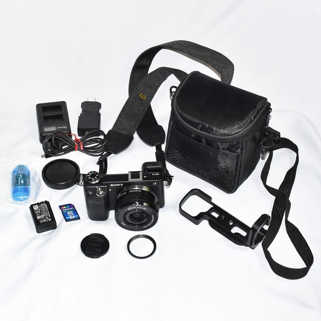 Sony mirrorless camera NEX6 with 1855mm lens (with camera bag
