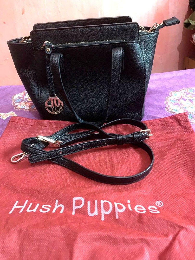 Tas hush puppies black satchy satchel